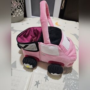 Pink Plush Toy Car Basket